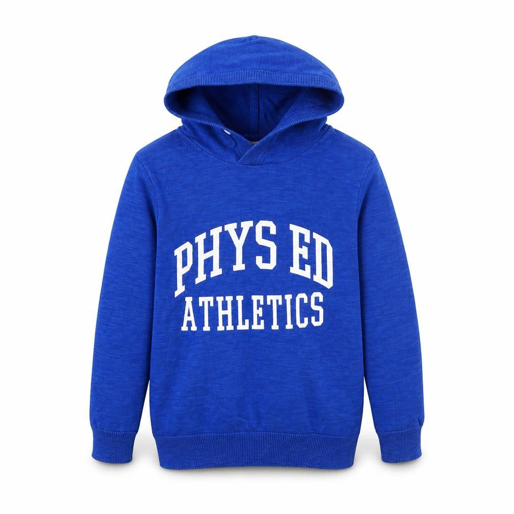 H&M Boys Blue Cotton Pullover Hoodie Size 8-9 Years Pullover