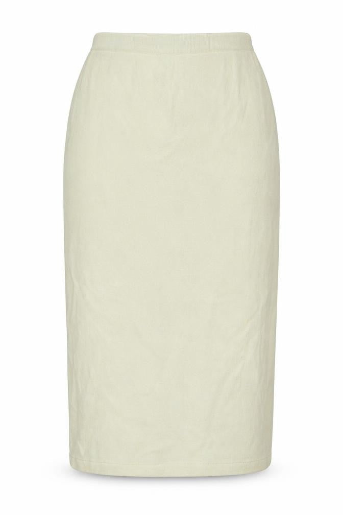 EE Elegance Paris Womens Ivory Wool Straight & Pencil Skirt Size 12 - Logo