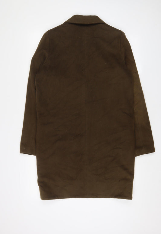 Religion Womens Green Overcoat Coat Size 8 Button