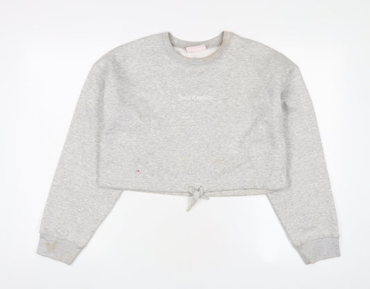 Juicy Couture Womens Grey Cotton Pullover Sweatshirt Size S Pullover - Logo