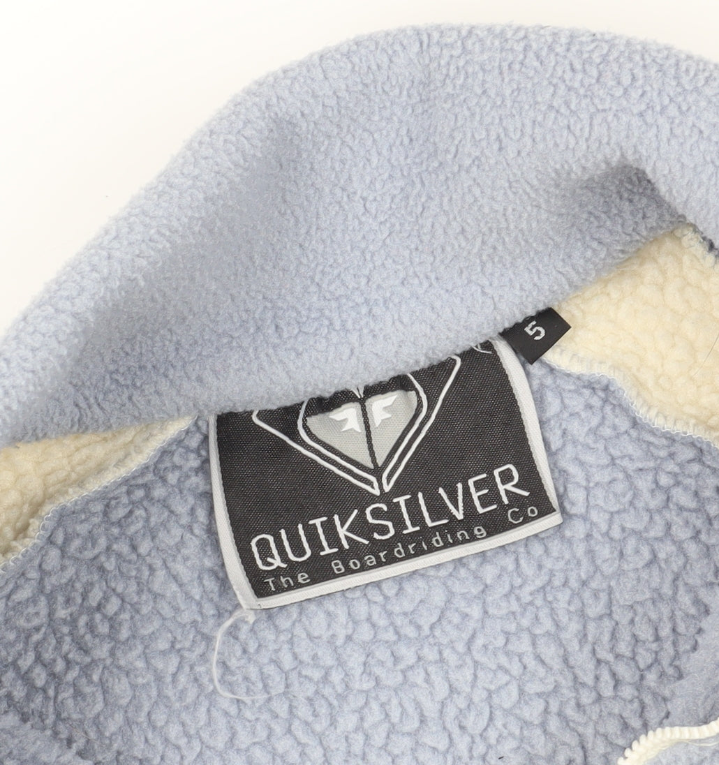 Quiksilver Blue High Neck Fleece Sweatshirt Unisex Size 5