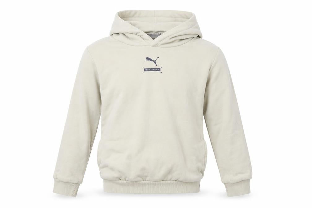 Puma Beige Girls Pullover Hoodie 9-10 Years with Logo