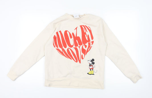 Disney Ivory 2XS Mickey Mouse Logo Pullover
