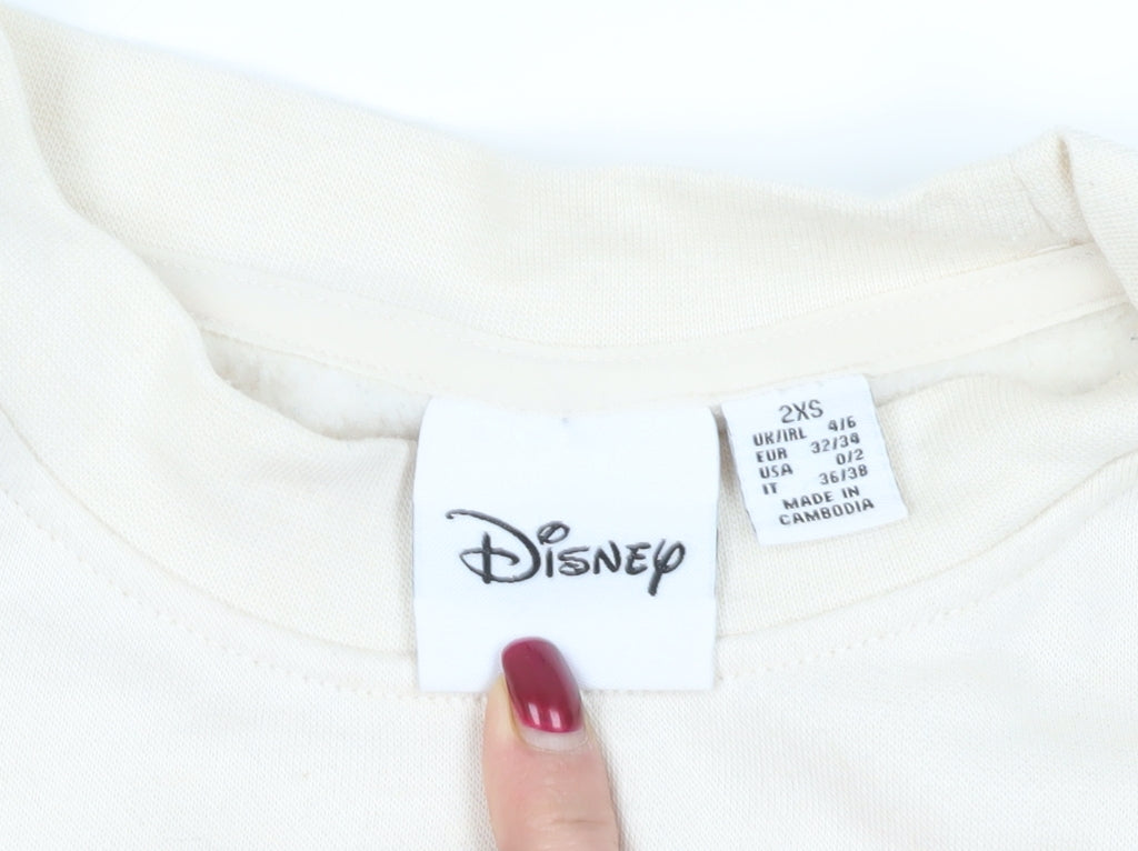 Disney Ivory 2XS Mickey Mouse Logo Pullover
