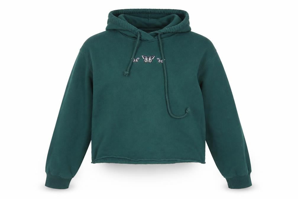 Womens UK M Regular Hollister Green Pullover Hoodie