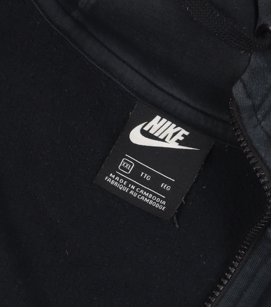 Nike Black Full Zip Hoodie 2XL - Hooded Jersey