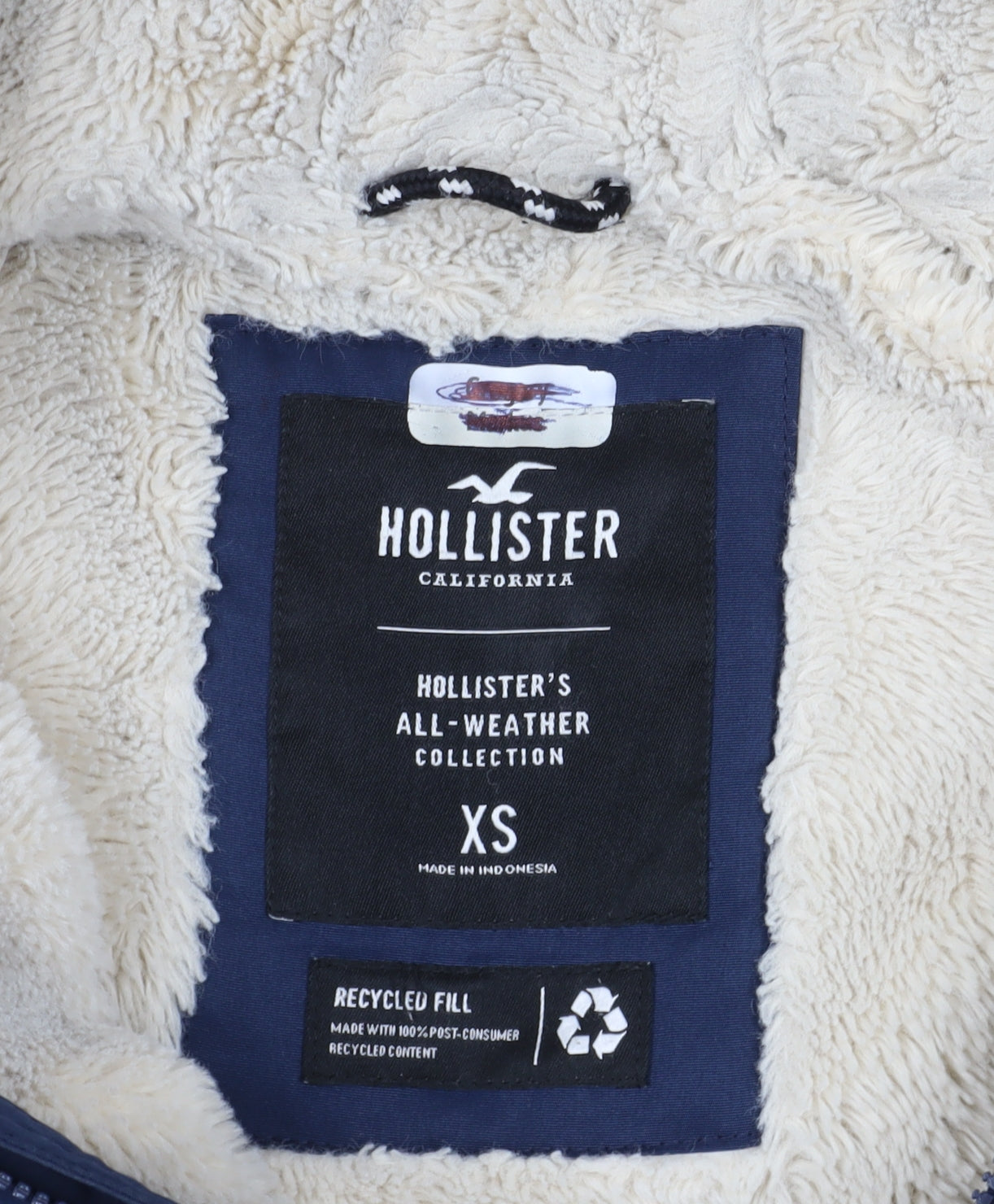 Hollister Blue XS Waterproof Parka Coat