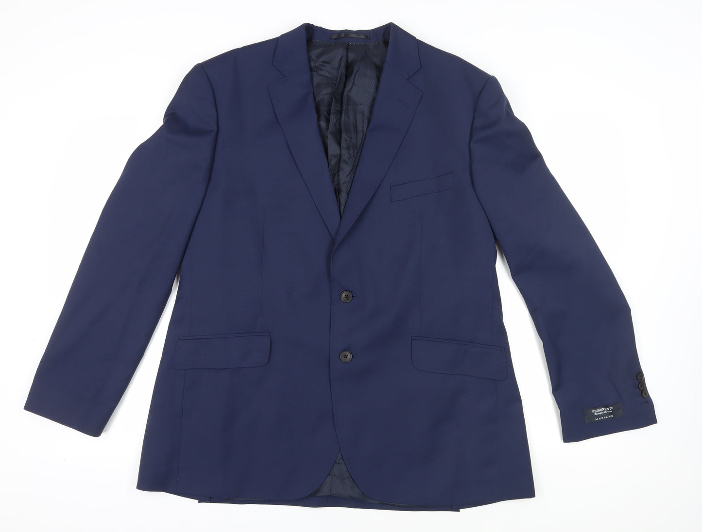 Jaeger Mens Navy Blue Wool Suit Jacket 46 Regular