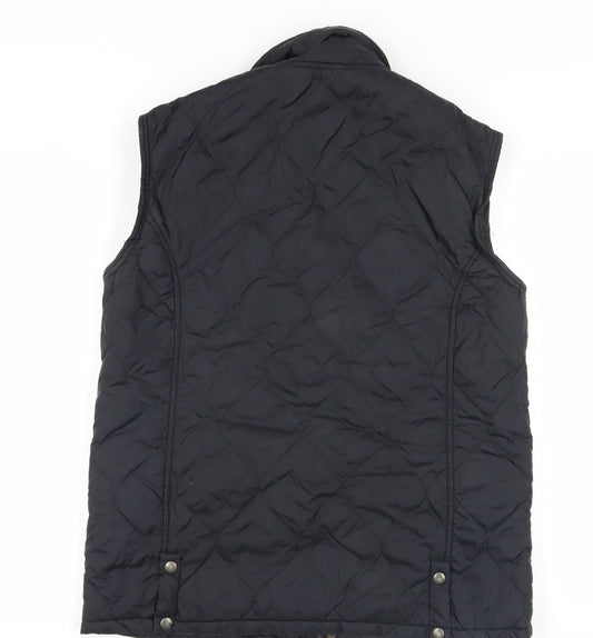 Topman Black Quilted Waistcoat M - Casual Classic Style