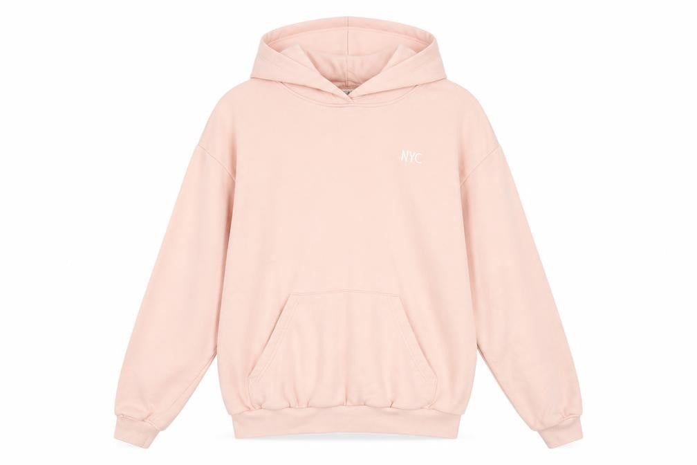 Front view of H&M Pink girls’ hoodie, size 14, years, lightweight and cosy
