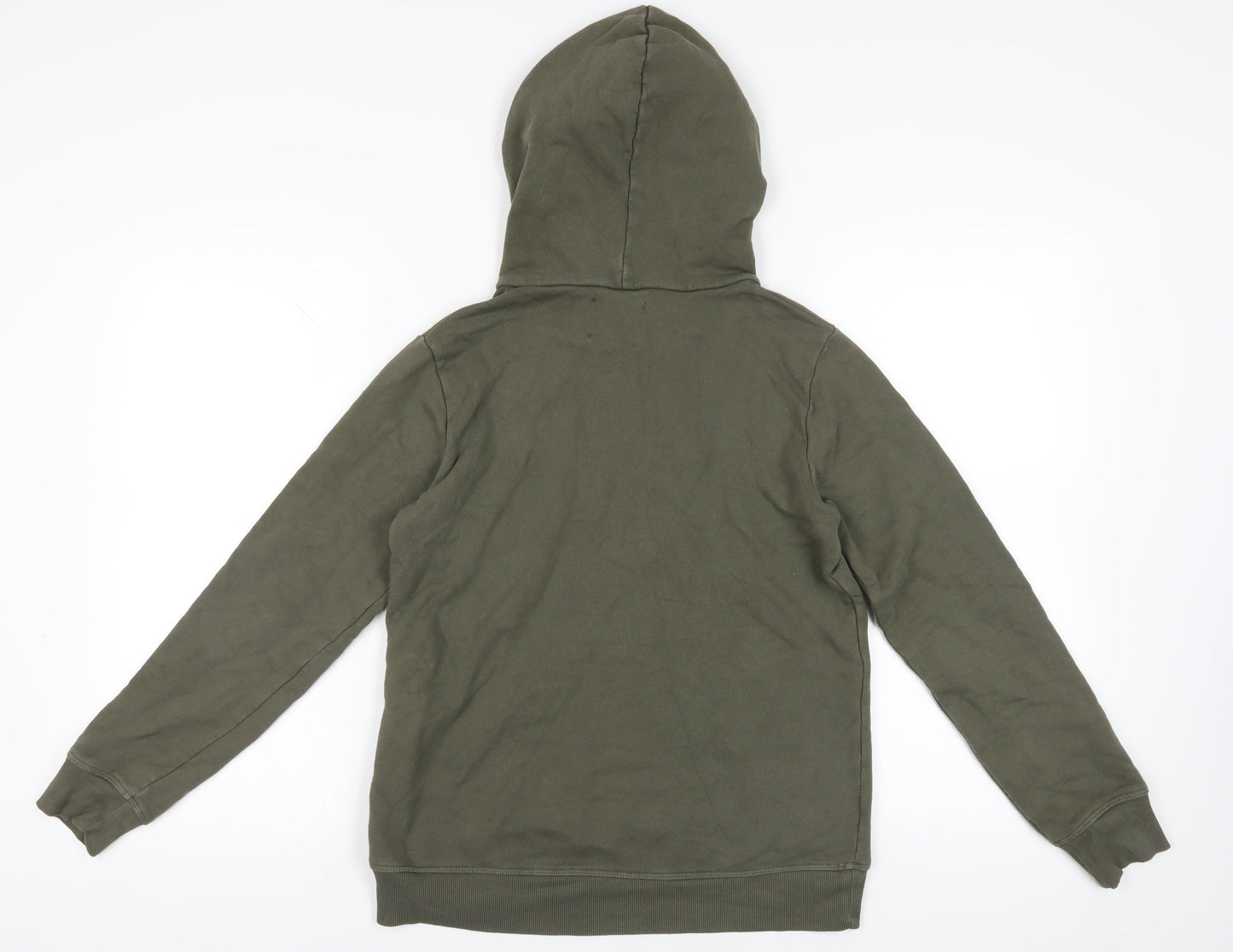 Jumper 1234 Green Cotton Pullover Hoodie