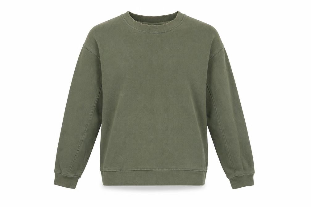 Front view of Topshop Khaki Pullover Sweatshirt XS