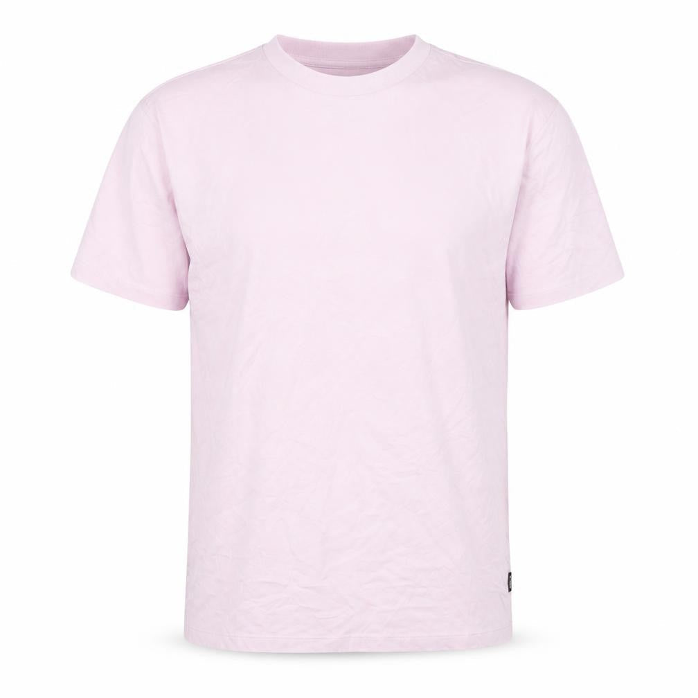 Front view of Only & Sons men’s pink cotton t-shirt, size M, round neck