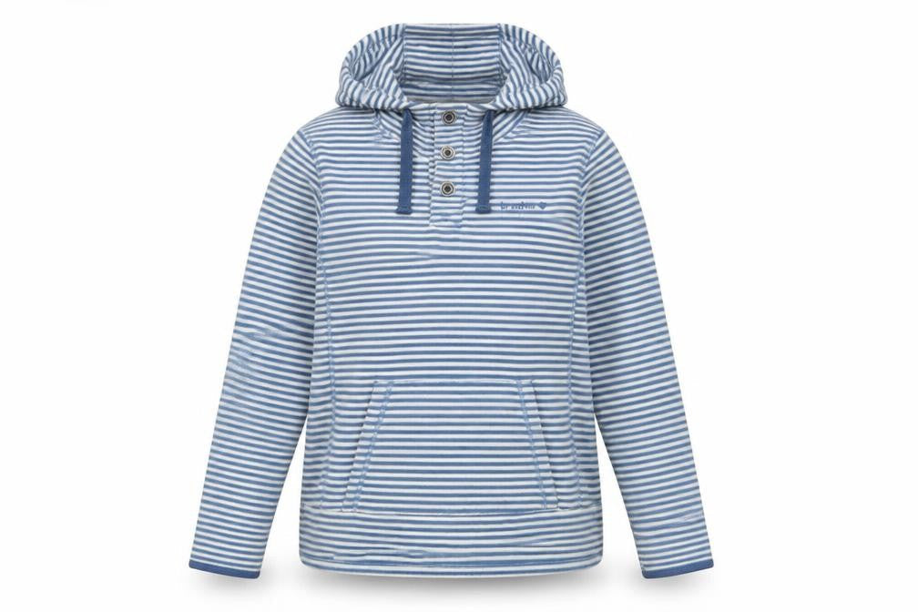 Womens UK 12 Regular brasher Blue Pullover Hoodie