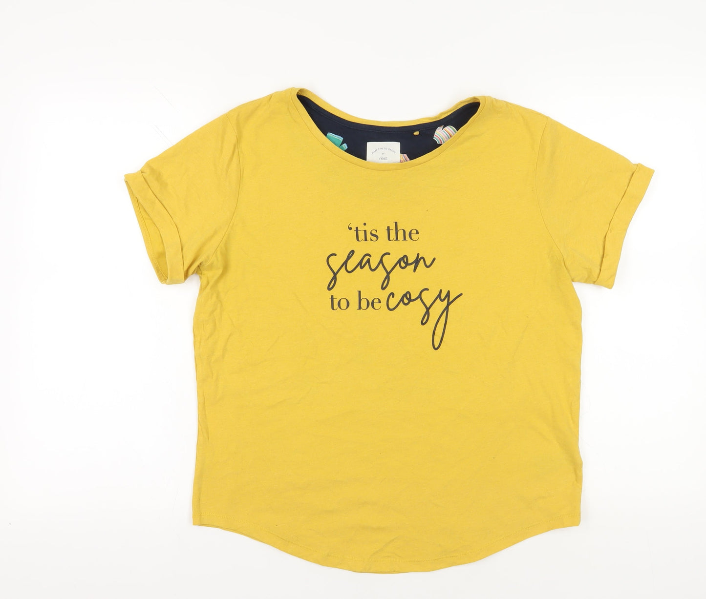 Next Yellow T-Shirt M Cotton Blend Casual