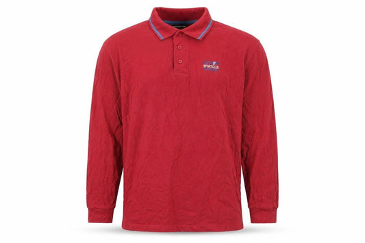 Atlas For Men Red Long Sleeve Polo Size L