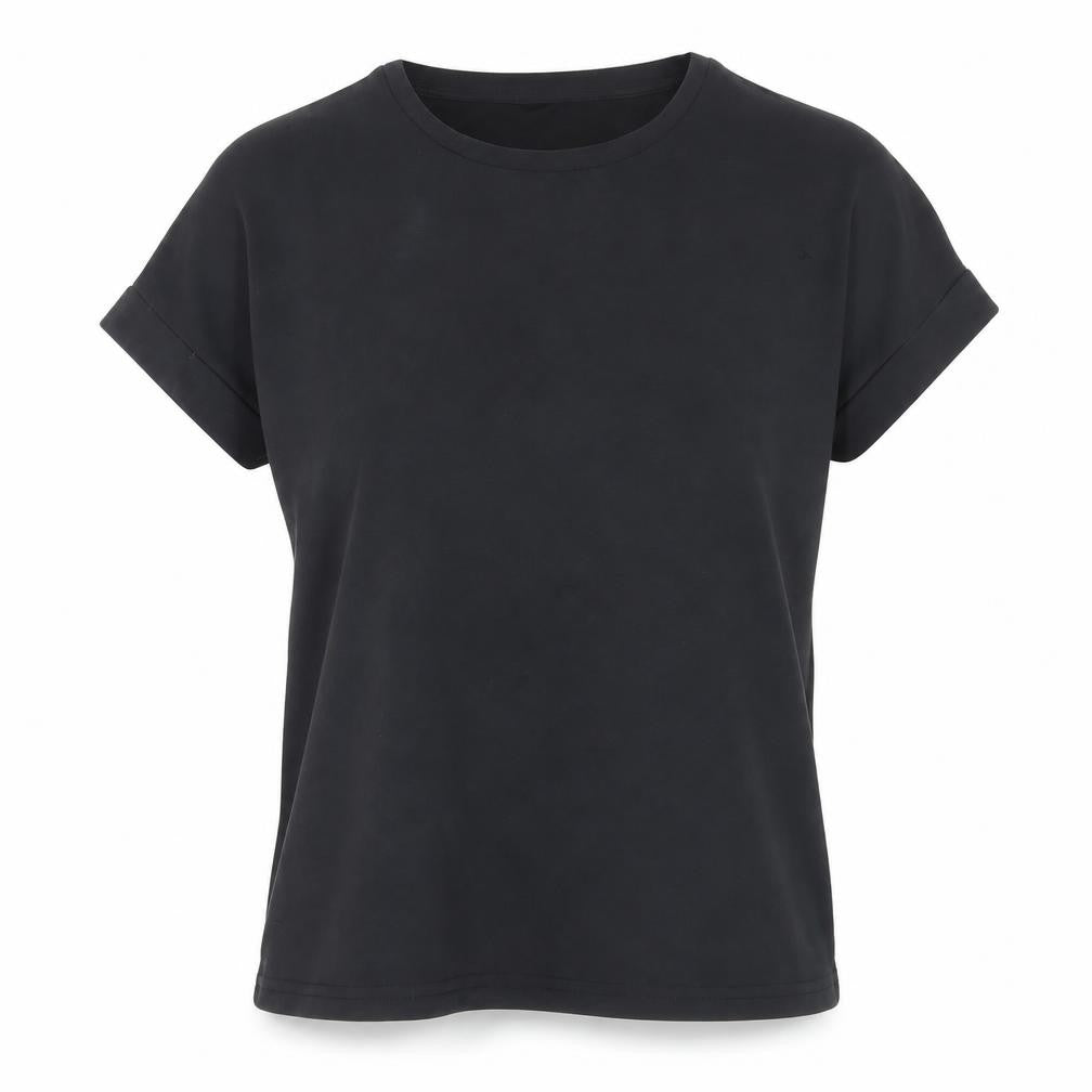 Front view of Culture Black Short Sleeve Basic T-Shirt -, size M