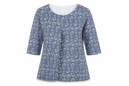 Womens UK Size M Autonomy Blue Cotton Blend Tunic