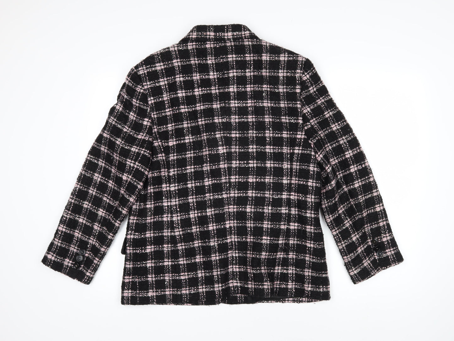Marcona Womens Multicoloured Check Jacket Blazer Size 14 Button