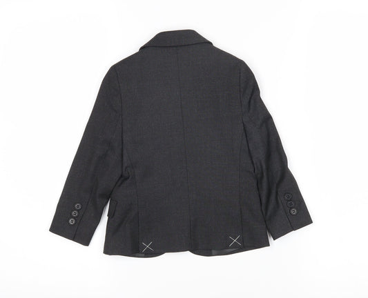 Marks and Spencer Boys Grey Ikat Jacket Blazer Size 2-3 Years Button