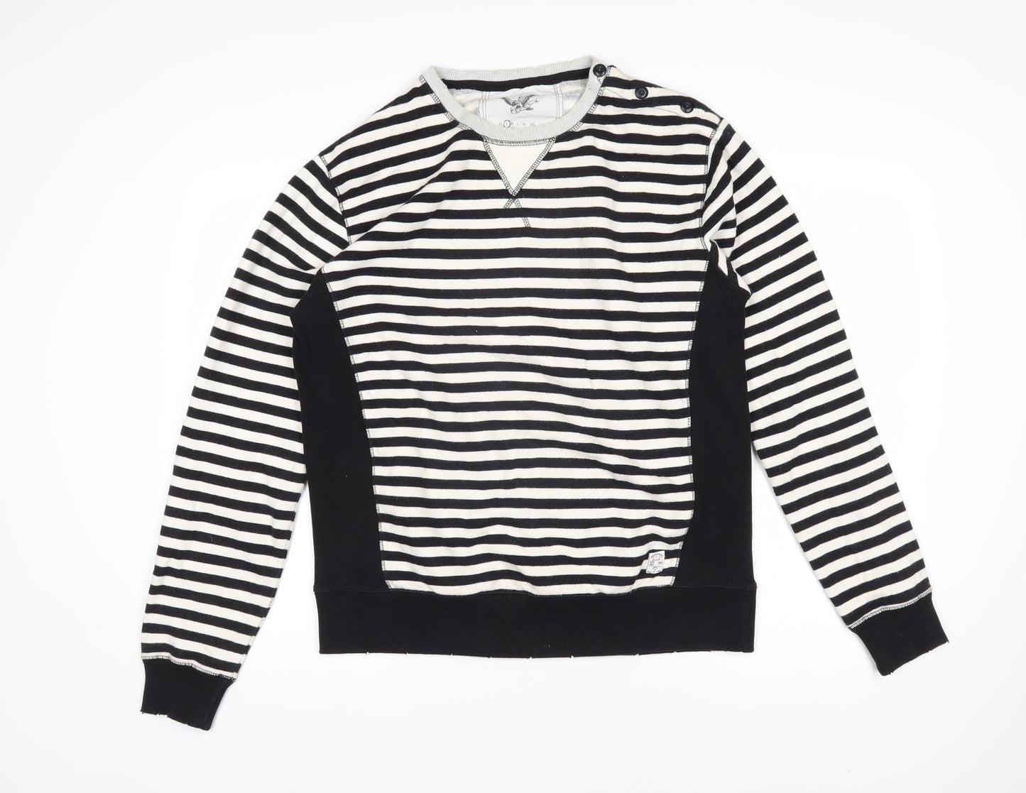 Fcuk Womens Multicoloured Striped Polyester Pullover Sweatshirt Size S Pullover