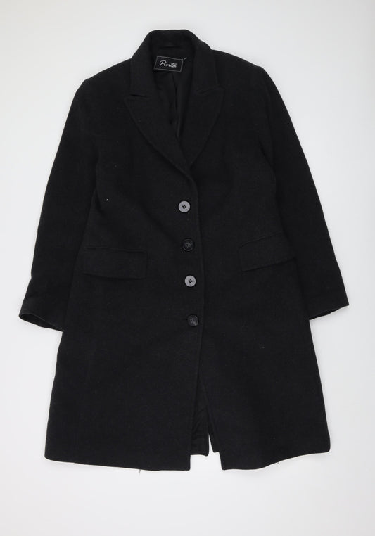 Pinta Womens Grey Overcoat Coat Size 14 Button