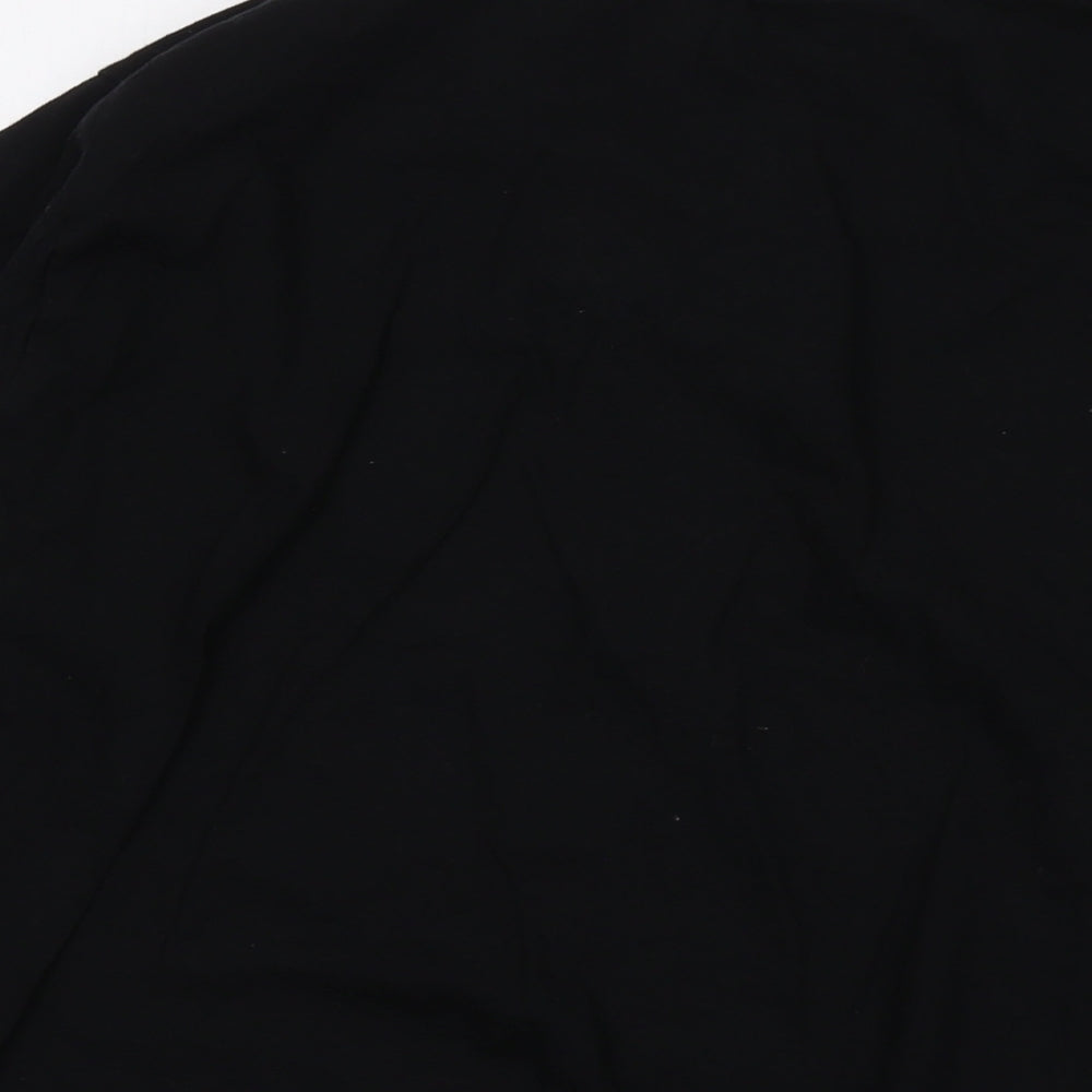 Disney Womens Black Cotton Basic T-Shirt Size L Crew Neck - Minnie Mouse