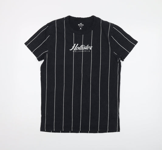 Hollister Mens Black Cotton T-Shirt Size S Crew Neck