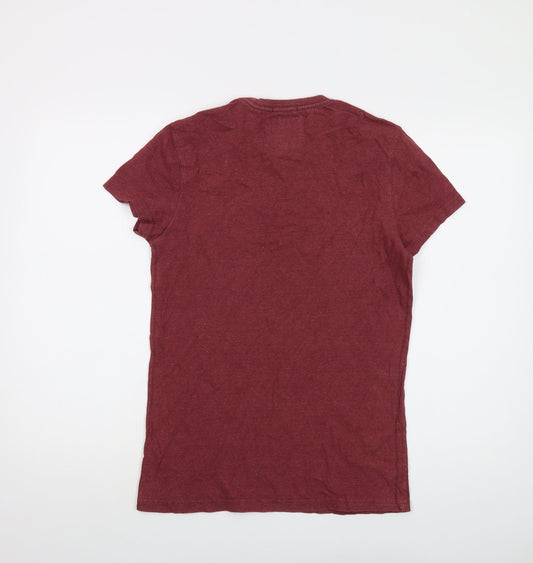 Jack Wills Mens Red Cotton T-Shirt Size XS Crew Neck