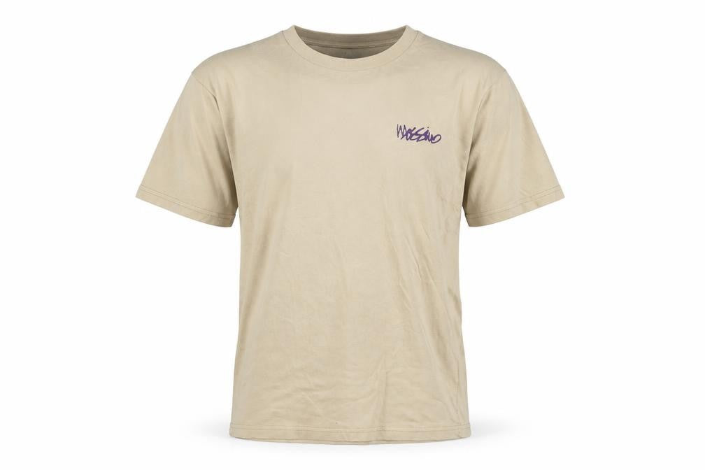 Mossimo Mens Beige Cotton T-Shirt Size M Crew Neck