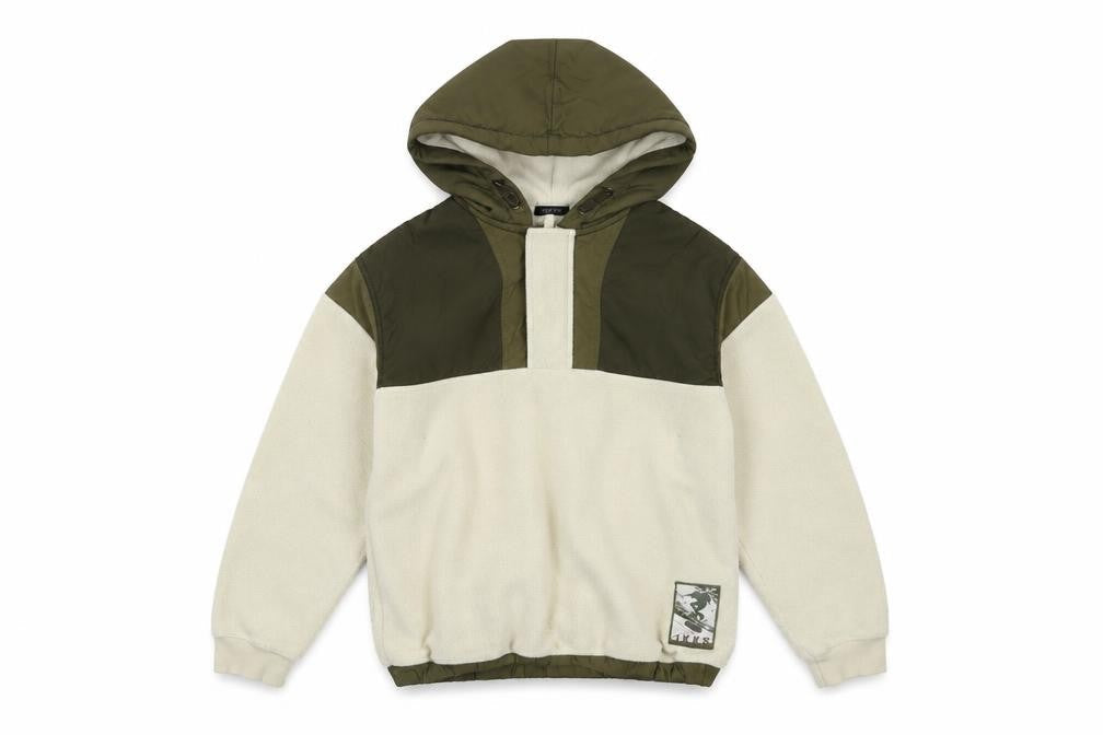 IKKS Boys Ivory Polyester Pullover Hoodie Size 8 Years Zip