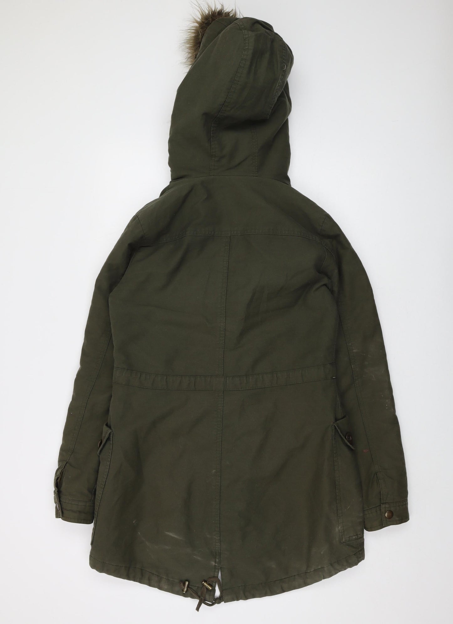 MODO Womens Green Parka Coat Size 6 Zip