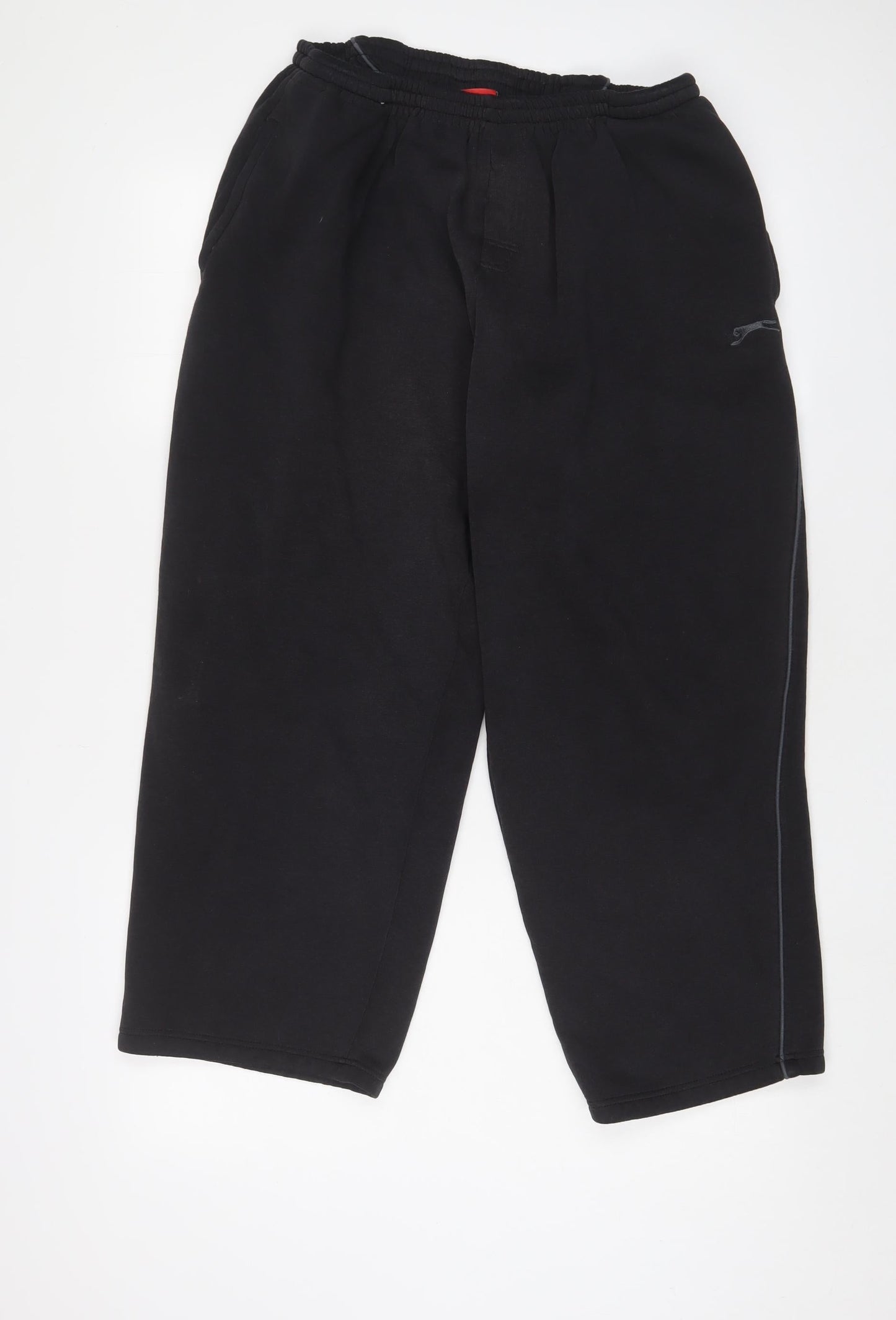 Slazenger Mens Grey Cotton Jogger Trousers Size XL L25 in Regular Drawstring - Logo