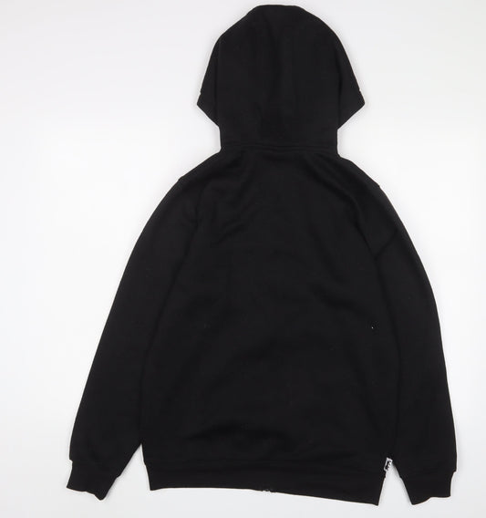 Lonsdale Mens Black Polyester Full Zip Hoodie Size S - Logo