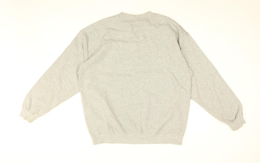 ELF Womens Grey Cotton Pullover Sweatshirt Size L Pullover - Elf, Santa's Coming!