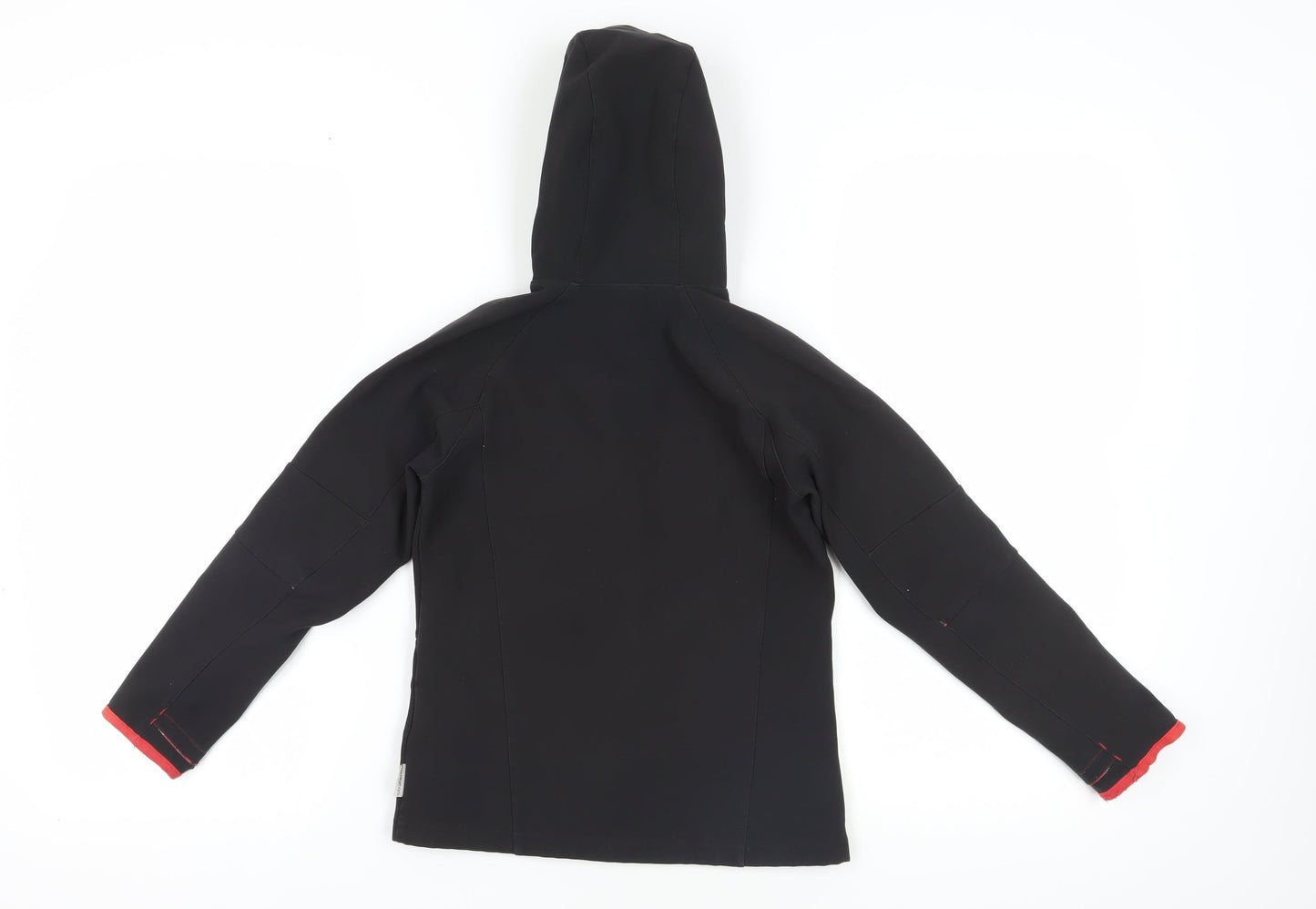 Oxylane Girls' Black Soft Shell Jacket, Size 8, Hooded