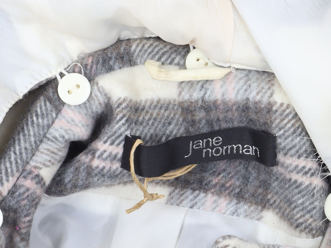 Jane Norman Multicoloured Plaid Wool Blend Coat 12