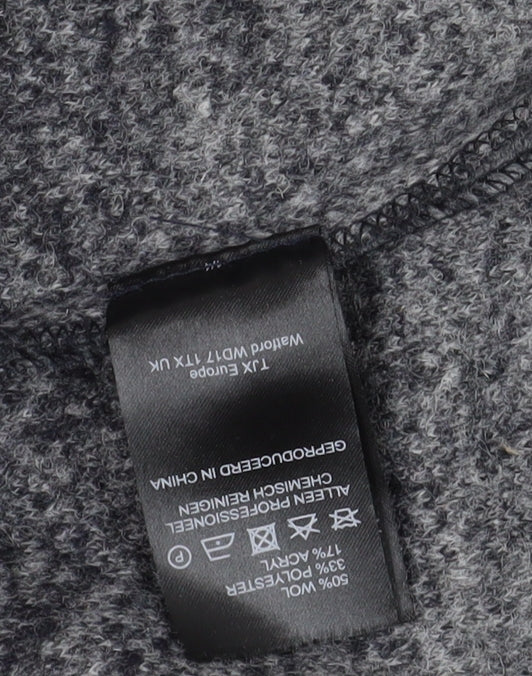 Maison Cinqcent Grey Wool Blend Cape - Size L