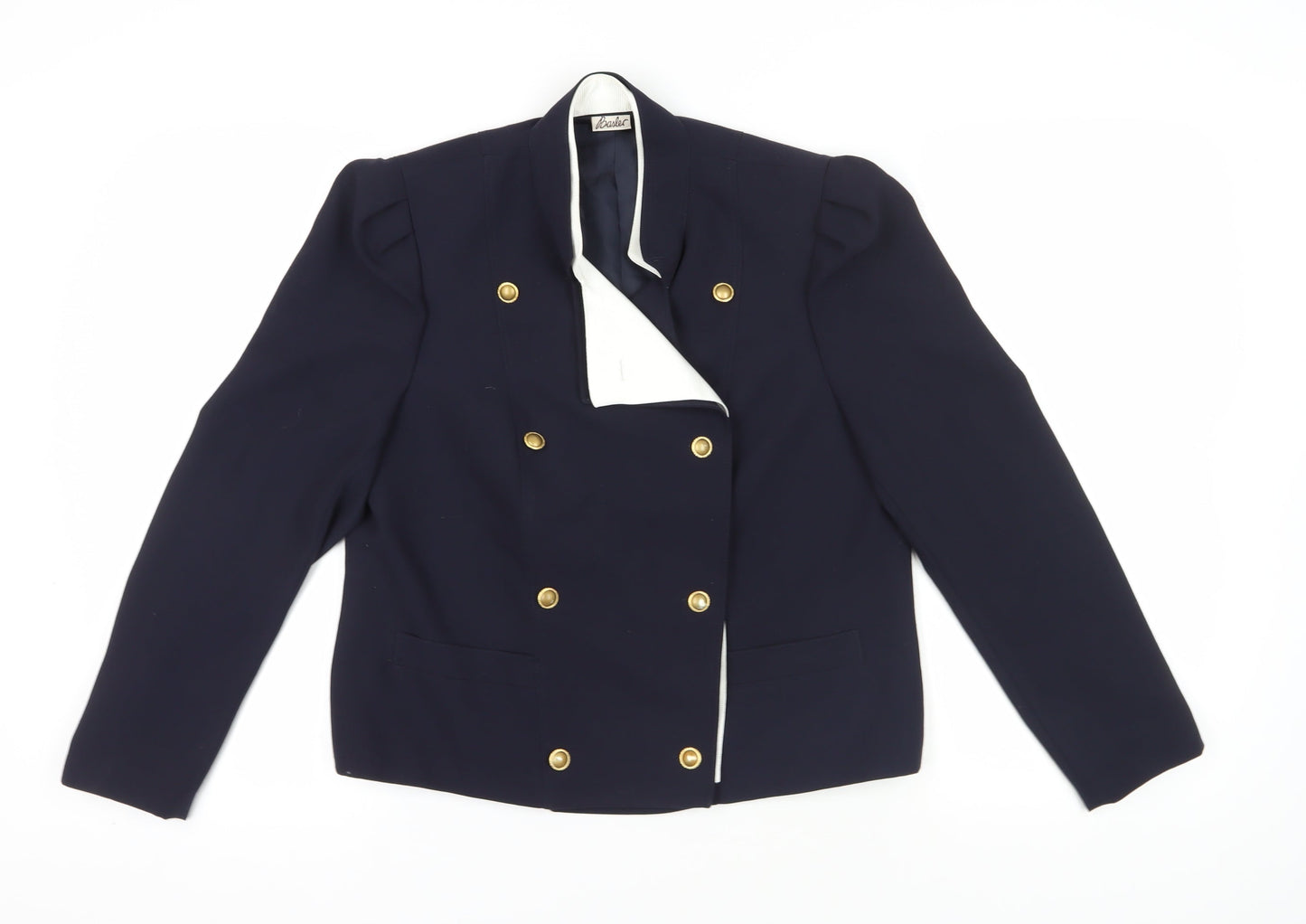 Basler Navy Double-Breasted Suit Jacket Size 10