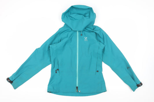 Haglöfs Blue Waterproof Hooded Jacket XS