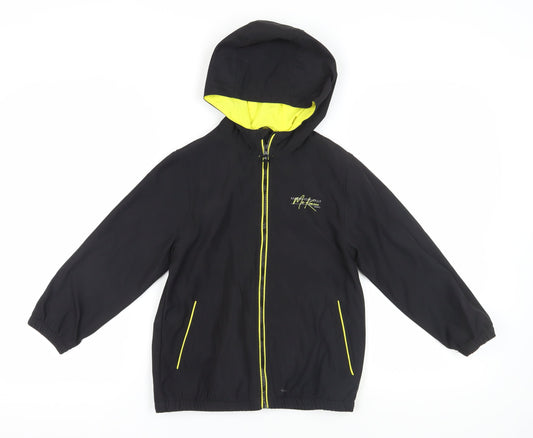 McKenzie Boys Black Hooded Windbreaker 10-12 Years