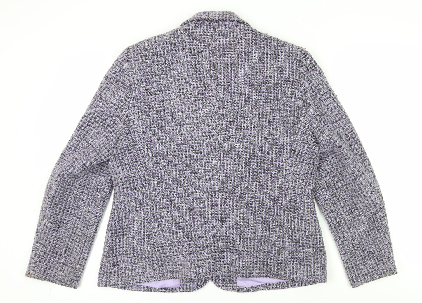 Frankenwälder Purple Bouclé Check Jacket Size 14