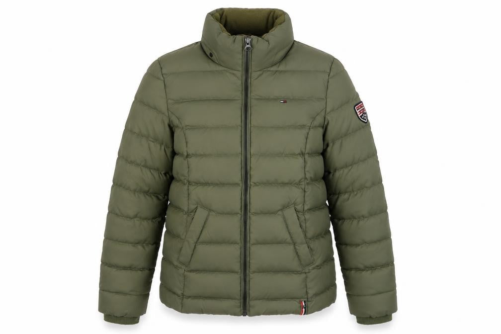 Unisex Adultss UK Size S Regular Hilfiger Denim Green Polyester Jacket