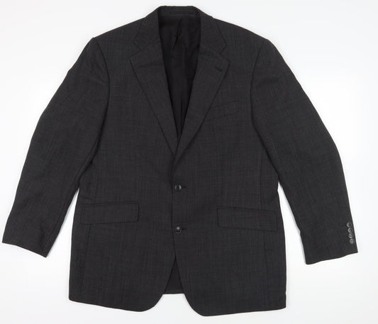 Crespino Black Herringbone Blazer Men's Size 44R