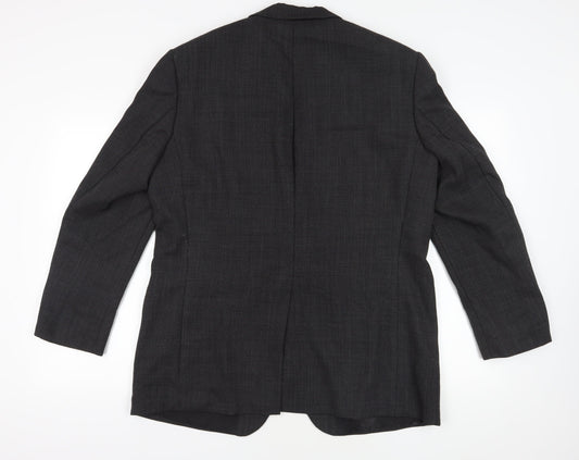 Crespino Black Herringbone Blazer Men's Size 44R