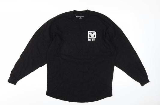 Disney Womens Black Cotton Pullover Sweatshirt Size S Pullover - Walt Disney World