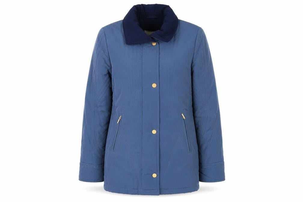 EWM Womens Blue Jacket Coat Size 10 Zip