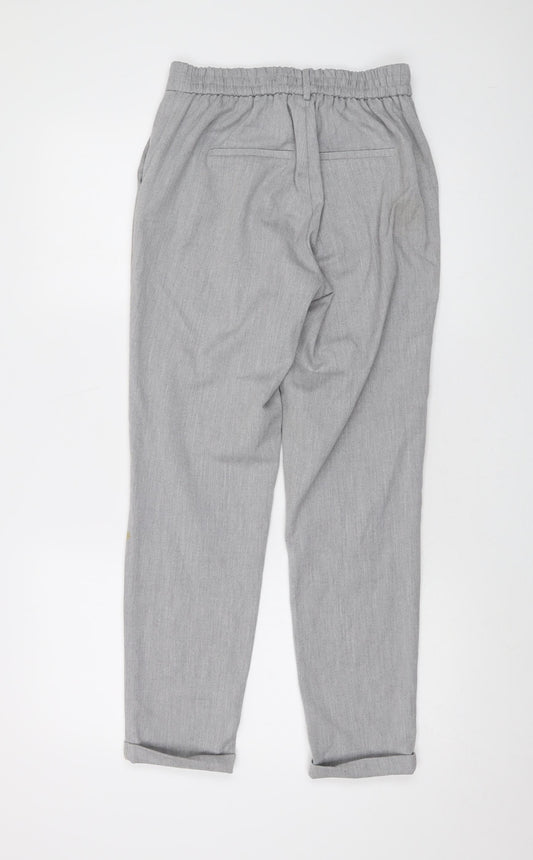 VERO MODA Womens Grey Polyester Trousers Size XS L27 in Regular