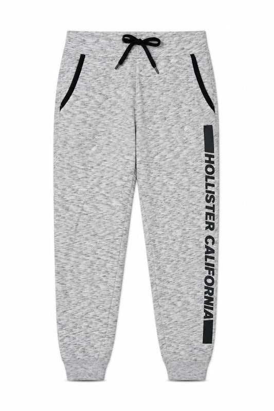 Hollister Mens Grey Polyester Trousers Size L L28 in Regular Drawstring
