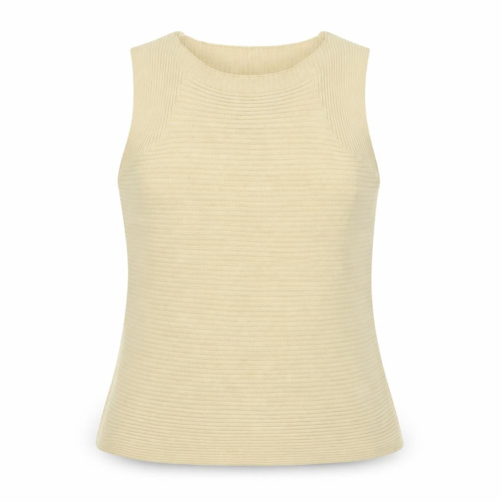 Womens UK Size M Gap Beige Acrylic Tank
